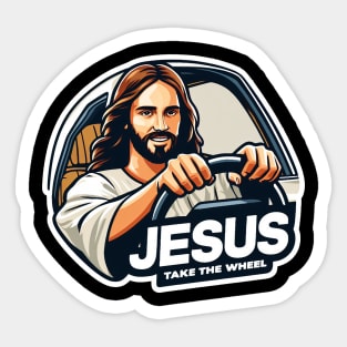 Jesus Take The Wheel Sticker